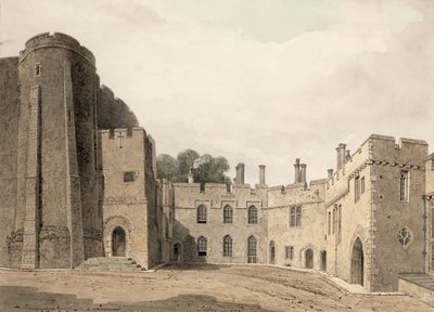 The Inner Court of Berkeley Castle, Gloucestershire, looking North-East by John Chessell Buckler